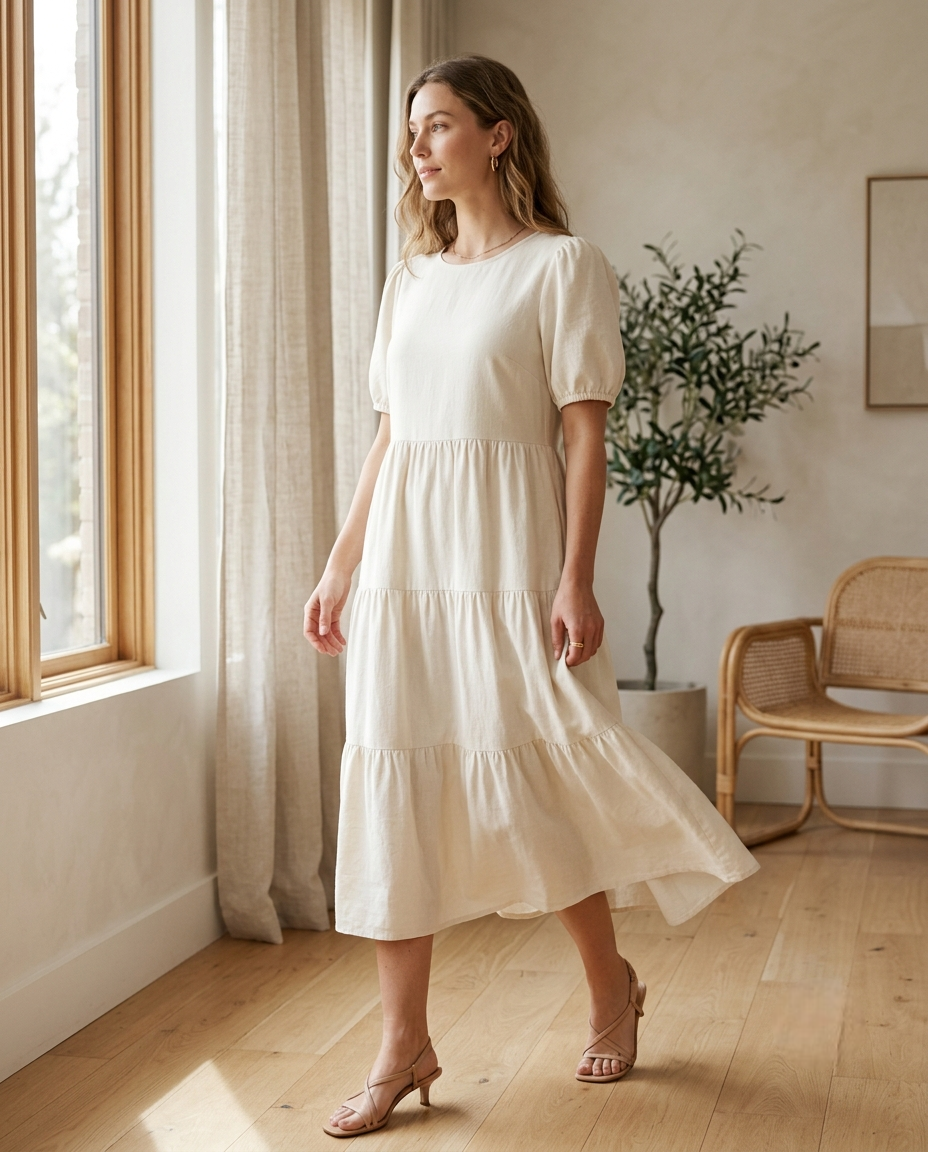 Colette Tiered Midi Dress, alternate view