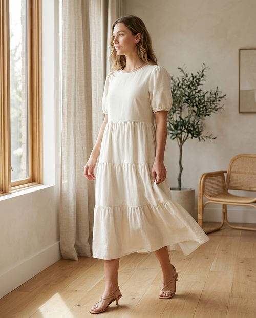 Colette Tiered Midi Dress, alternate view