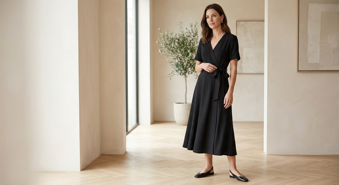 Élise Wrap Midi Dress, alternate view