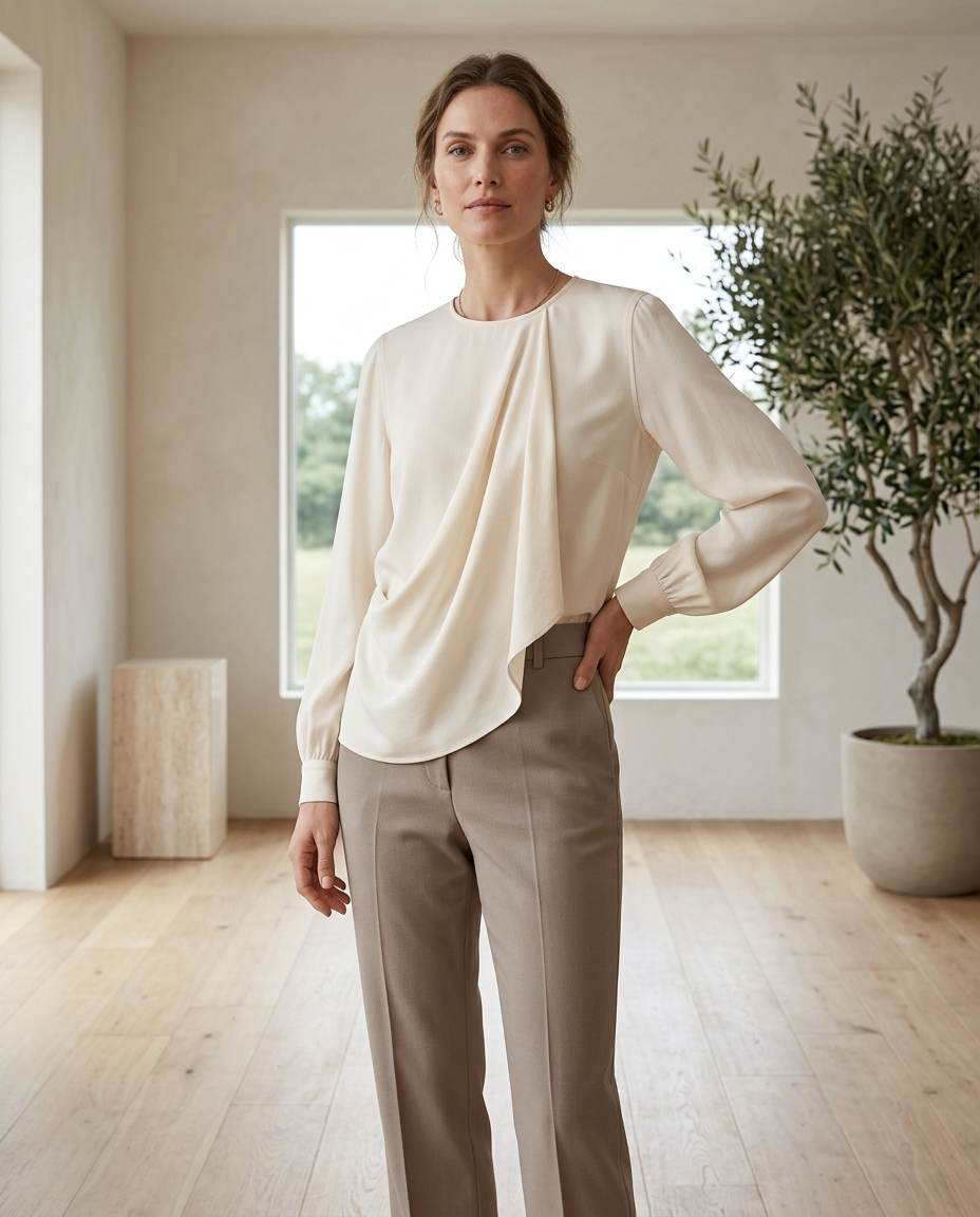 Margaux Draped Blouse, alternate view